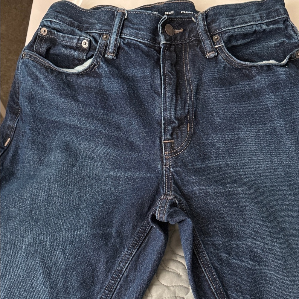 Old Navy Men's Dark Blue Straight Jeans